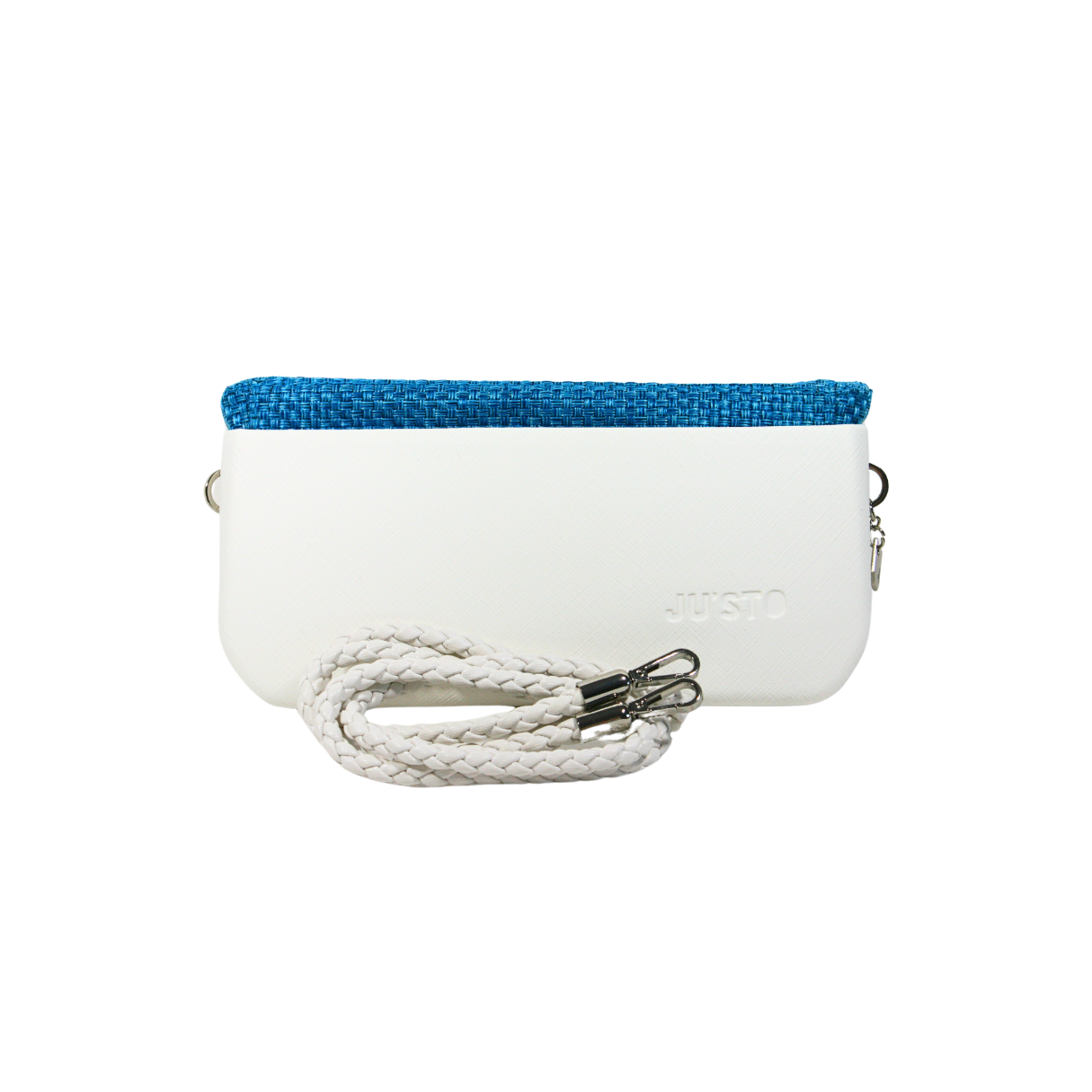 Geantă damă, crossbody, mică, albă, Navagio Blue - Zaha Boutique