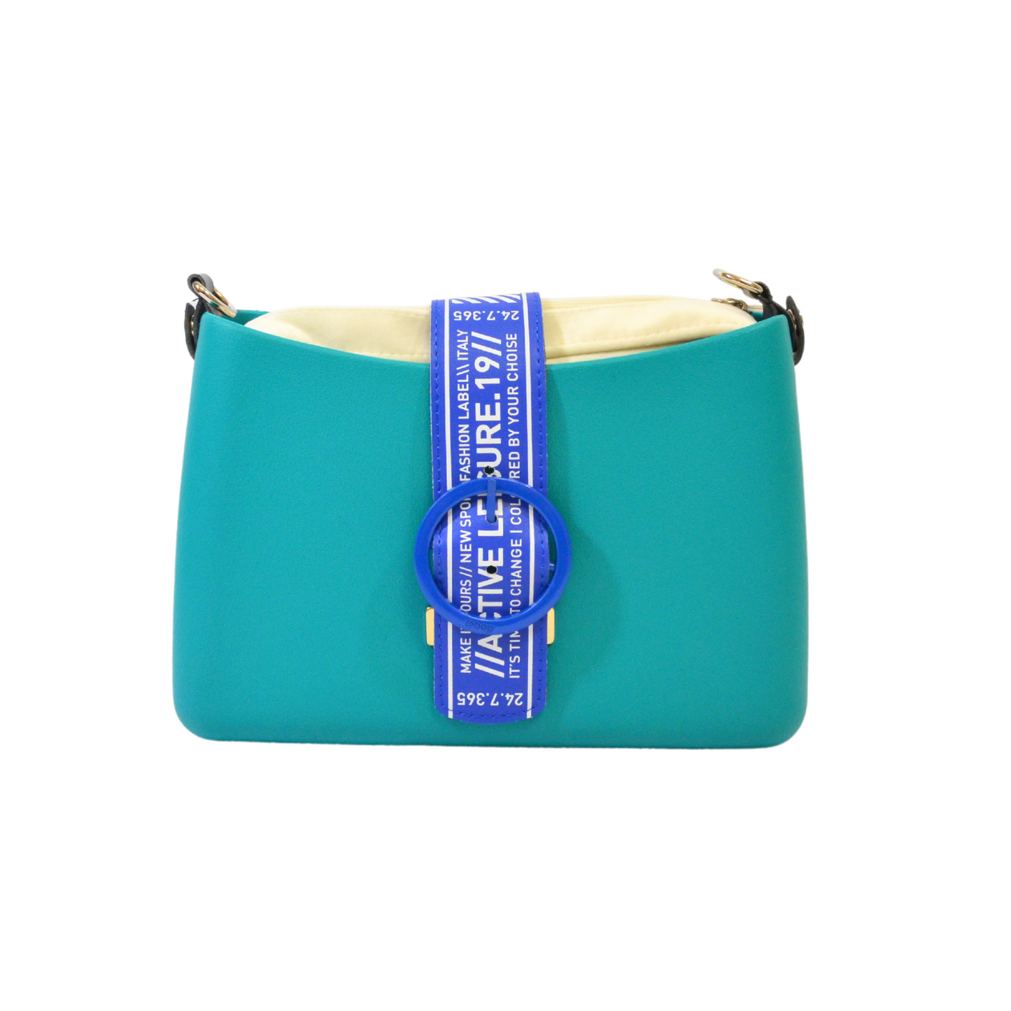 Geantă damă de umăr O Bag Glam Turquoise – Eleganță și culori vibrante pentru un look deosebit