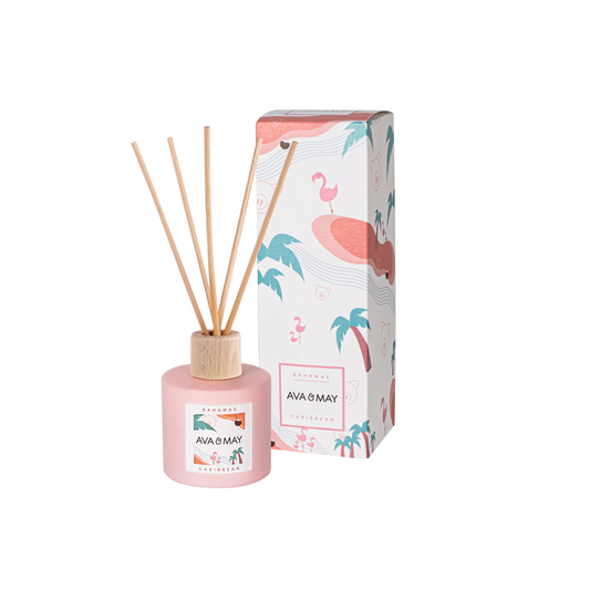 Parfum de cameră AVA & MAY Bahamas 100ml cu arome tropicale de nucă de cocos, vanilie și flori exotice