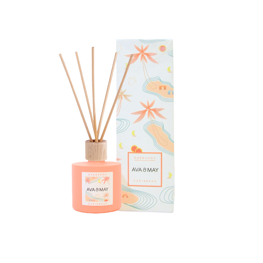 Parfum de cameră AVA & MAY Barbados 100ml cu arome tropicale de nucă de cocos, vanilie și floare de tiare