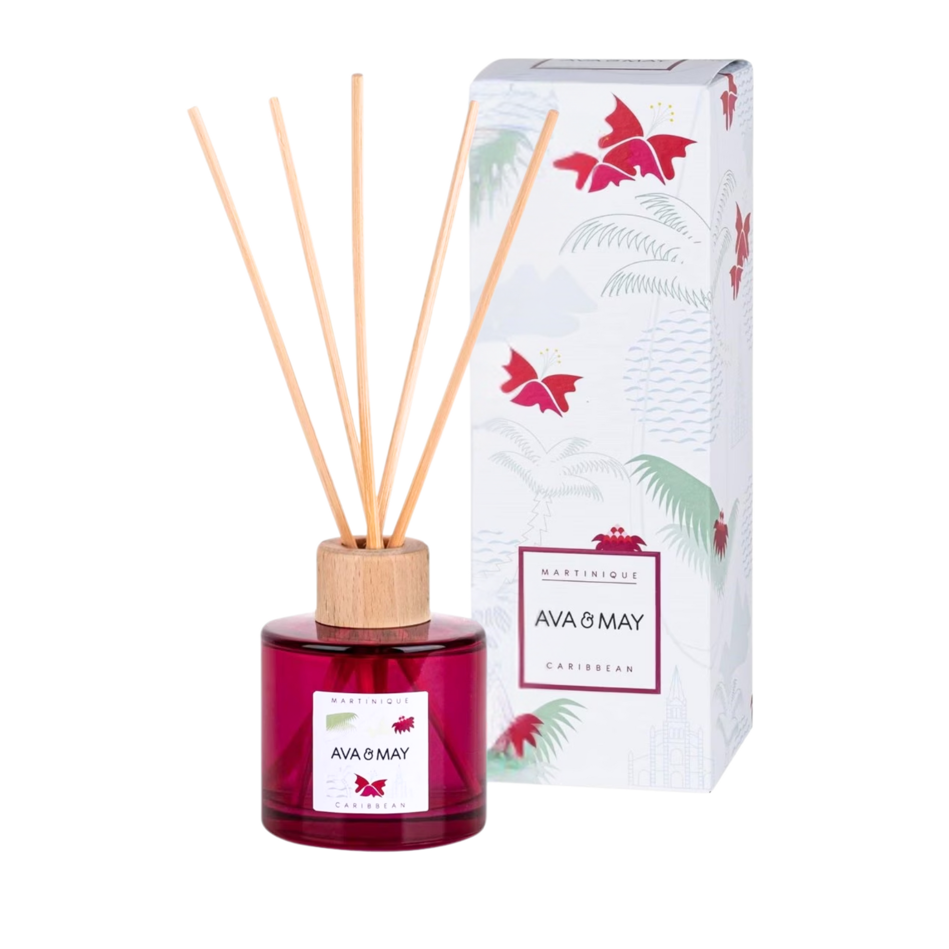 Parfum de cameră AVA & MAY Martinique 200ml cu note florale, dulci și pudrate.