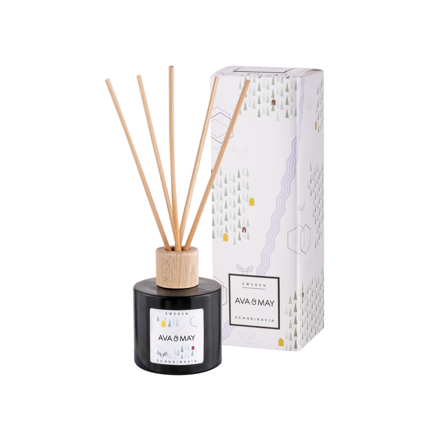 Parfum de cameră AVA & MAY Sweden 100ml cu arome de brad nordic, fructe de pădure și mușchi de stejar