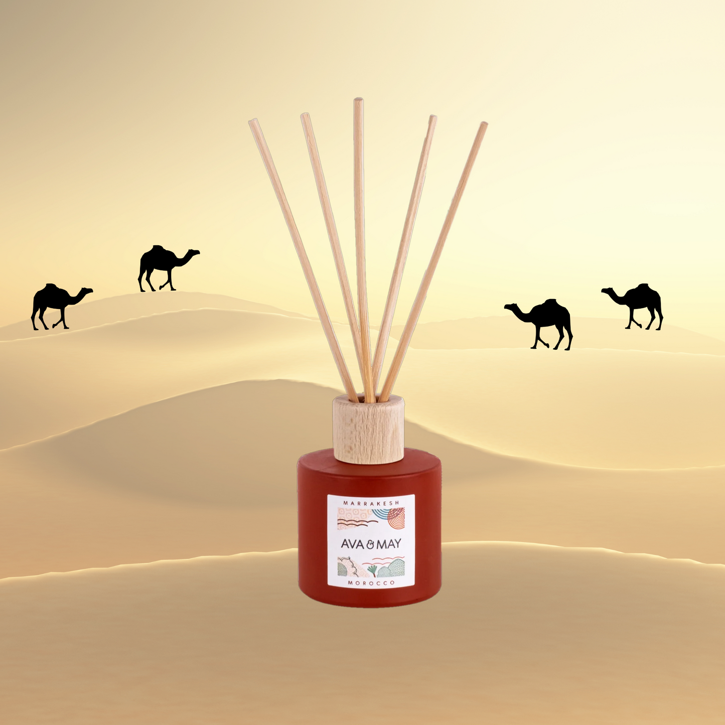 Parfum de cameră AVA & MAY Marrakesh 100ml cu arome de scorțișoară, lemn de santal și migdală