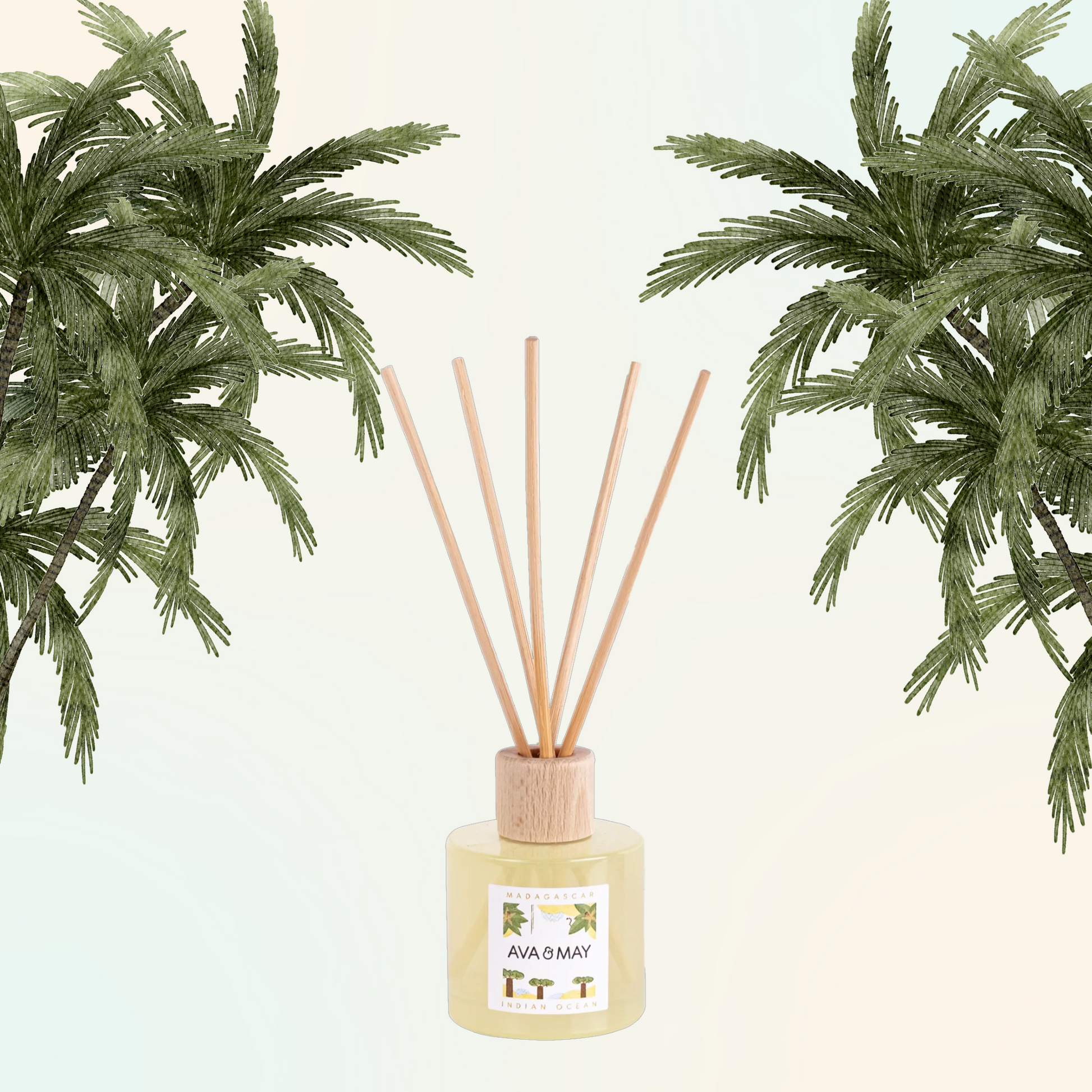 Parfum de cameră AVA & MAY Madagascar 100ml cu arome de vanilie, nucă de cocos și bergamotă